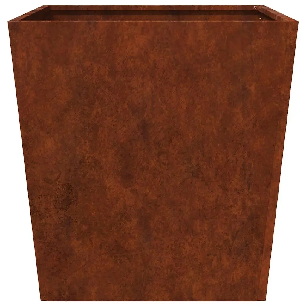 Garden Planters 2 pcs 50x50x50 cm Weathering Steel Brown Outdoor Raised Planter