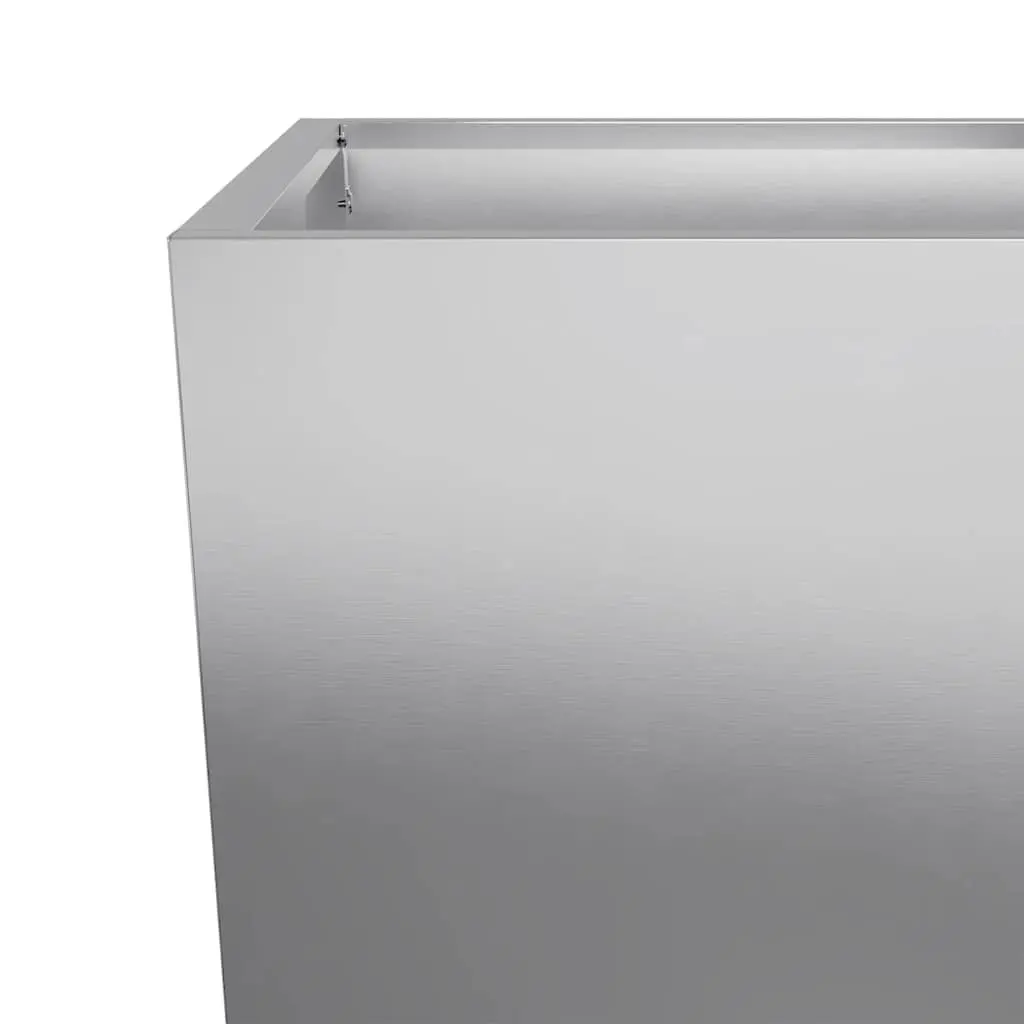 Garden Planters 2 pcs 35x35x75 cm Silver Galvanised Steel Outdoor Pots