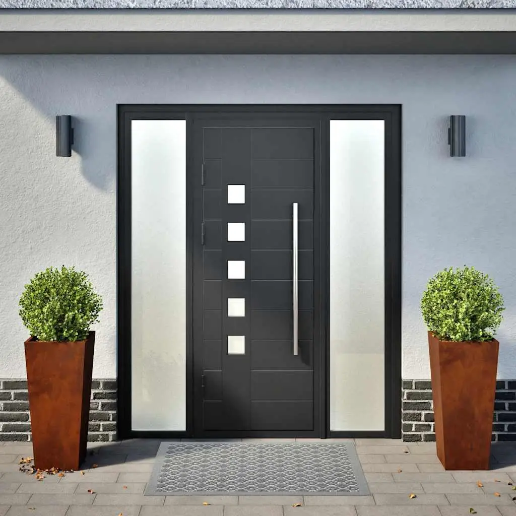 Garden Planters Weathering Steel 35 x 35 x 75 cm Silver Natural Metal 2 Piece