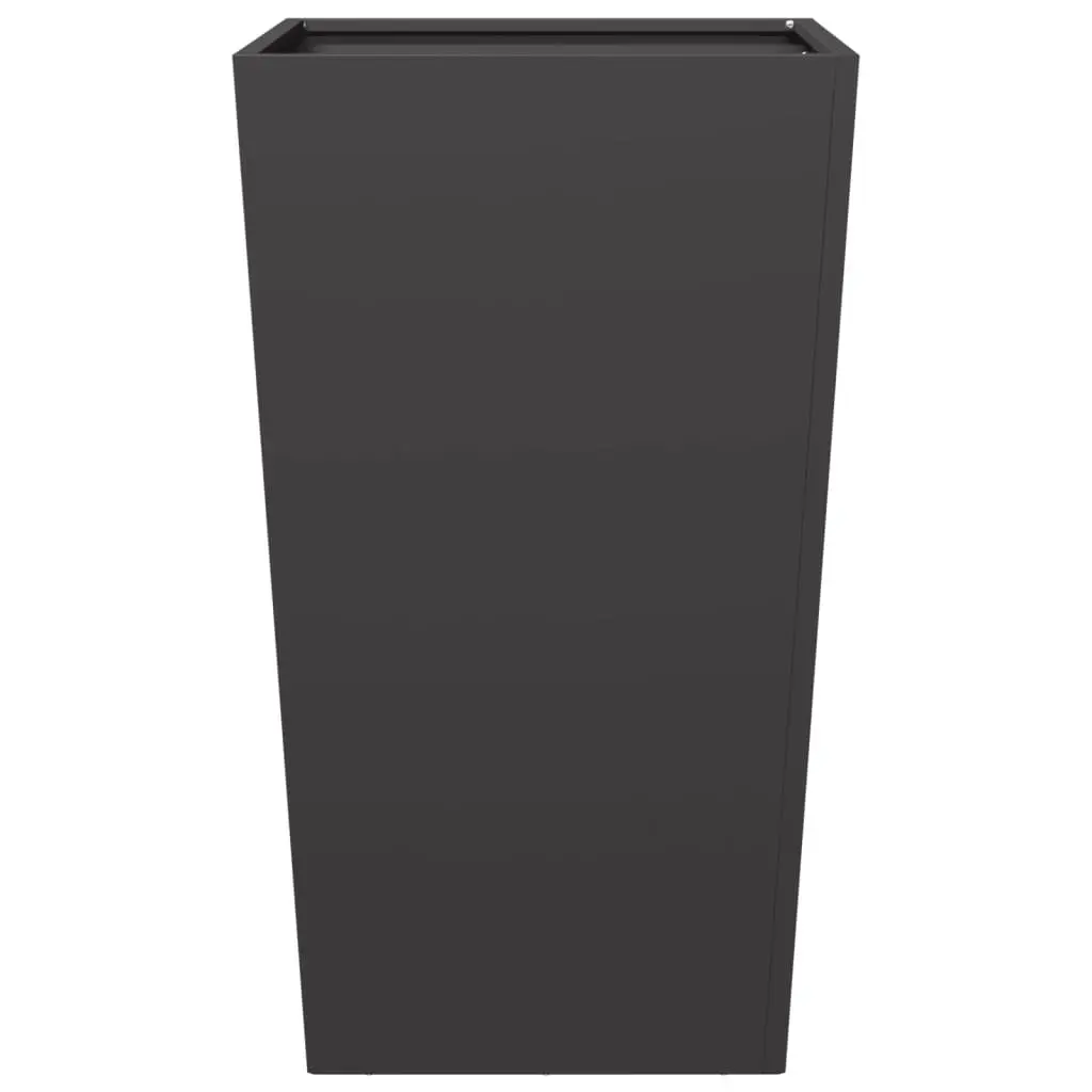 Garden Planter Steel Tall 45 x 45 x 75 cm Black