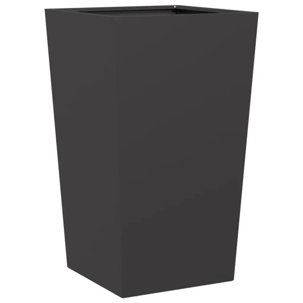 Garden Planter Steel Tall 45 x 45 x 75 cm Black