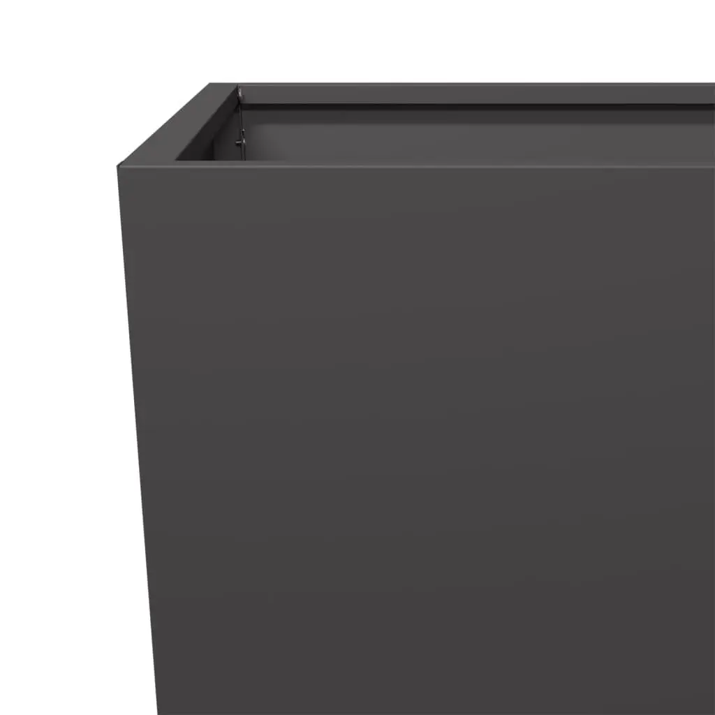 Garden Planter Steel Tall 45 x 45 x 75 cm Black
