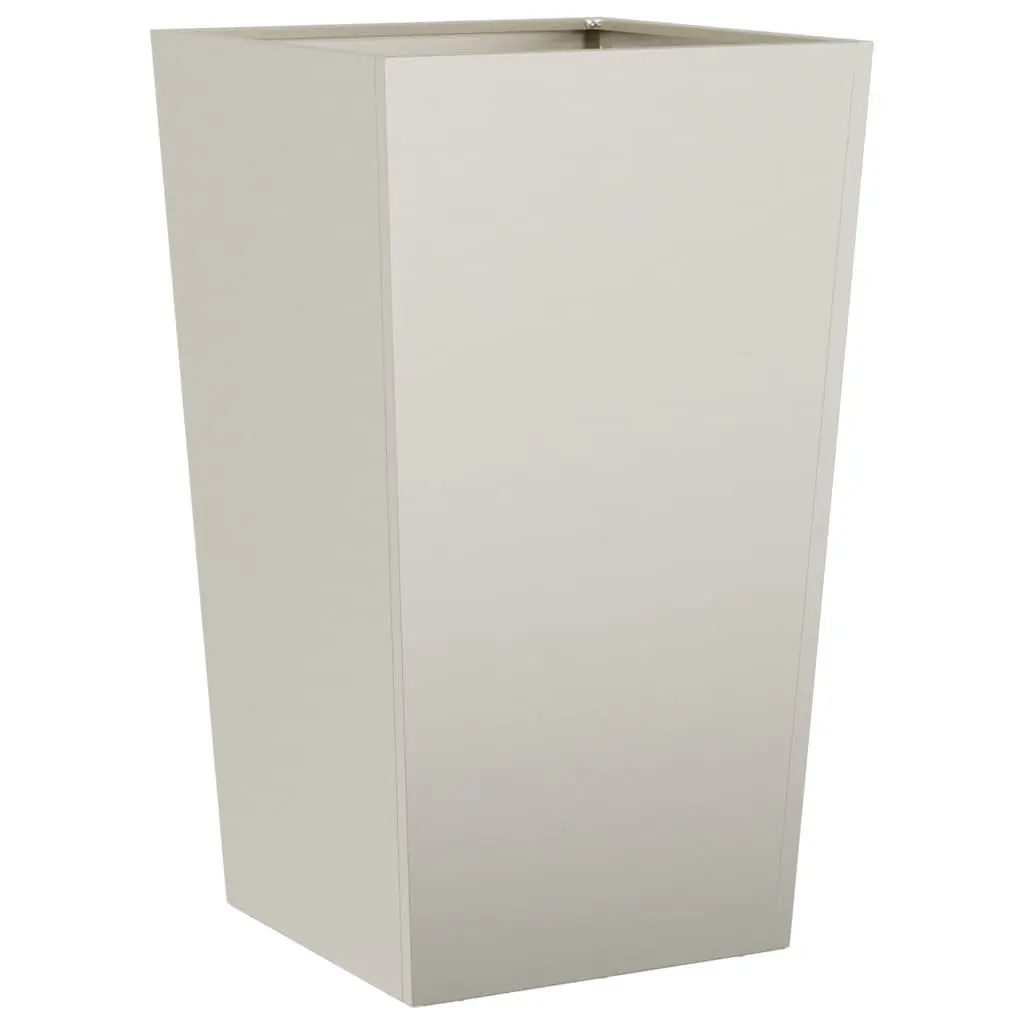 Garden Planter Weathering Steel 45x45x75 cm Silver Outdoor Flower Pot Raised Bed