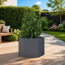 Hexagon Garden Planter Steel Raised Bed Outdoor Flowers Plants Vegetables