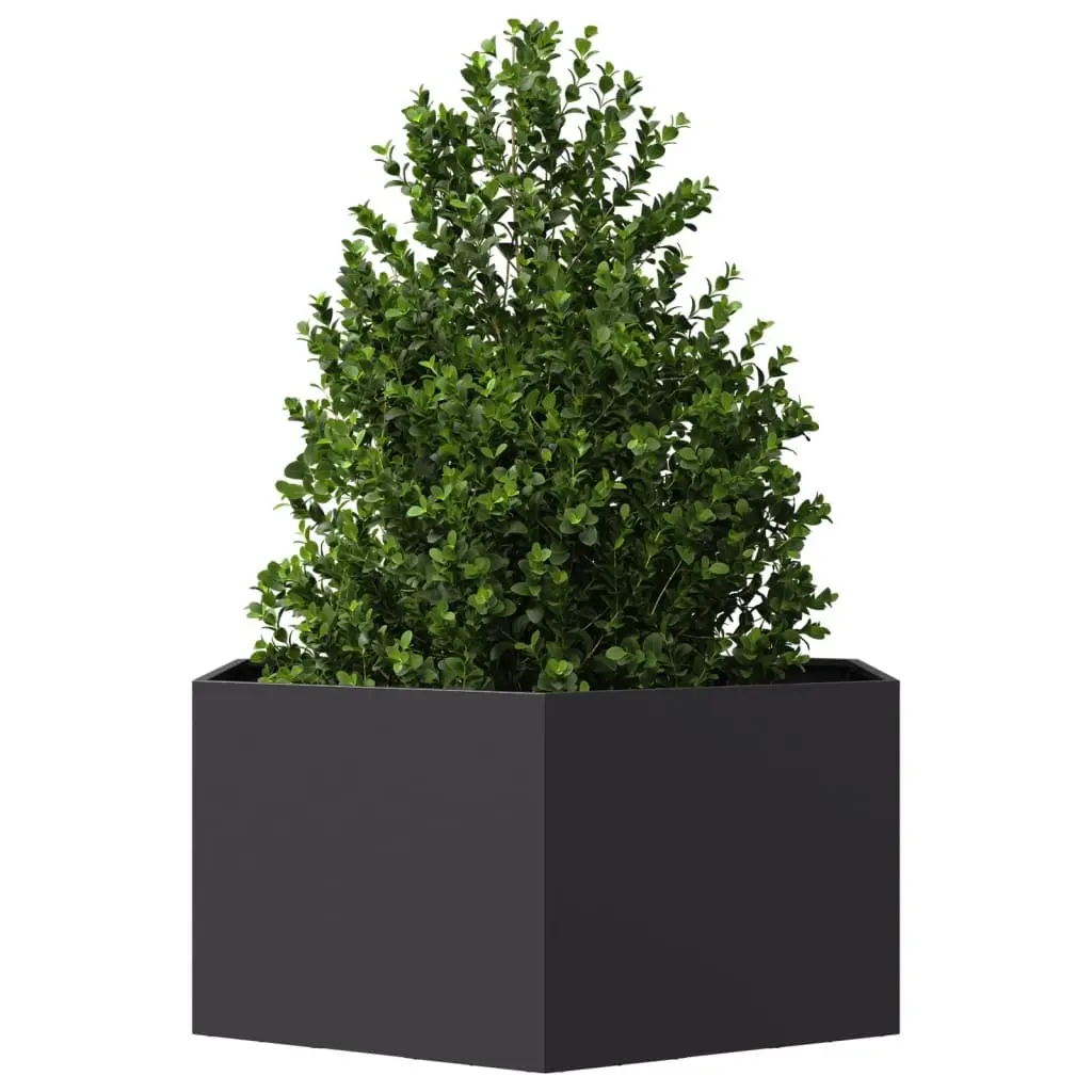 Garden Planter Steel Hexagon Black Raised Bed 104 x 90 x 45 cm Outdoor Flowers Plants Vegetables Herbs