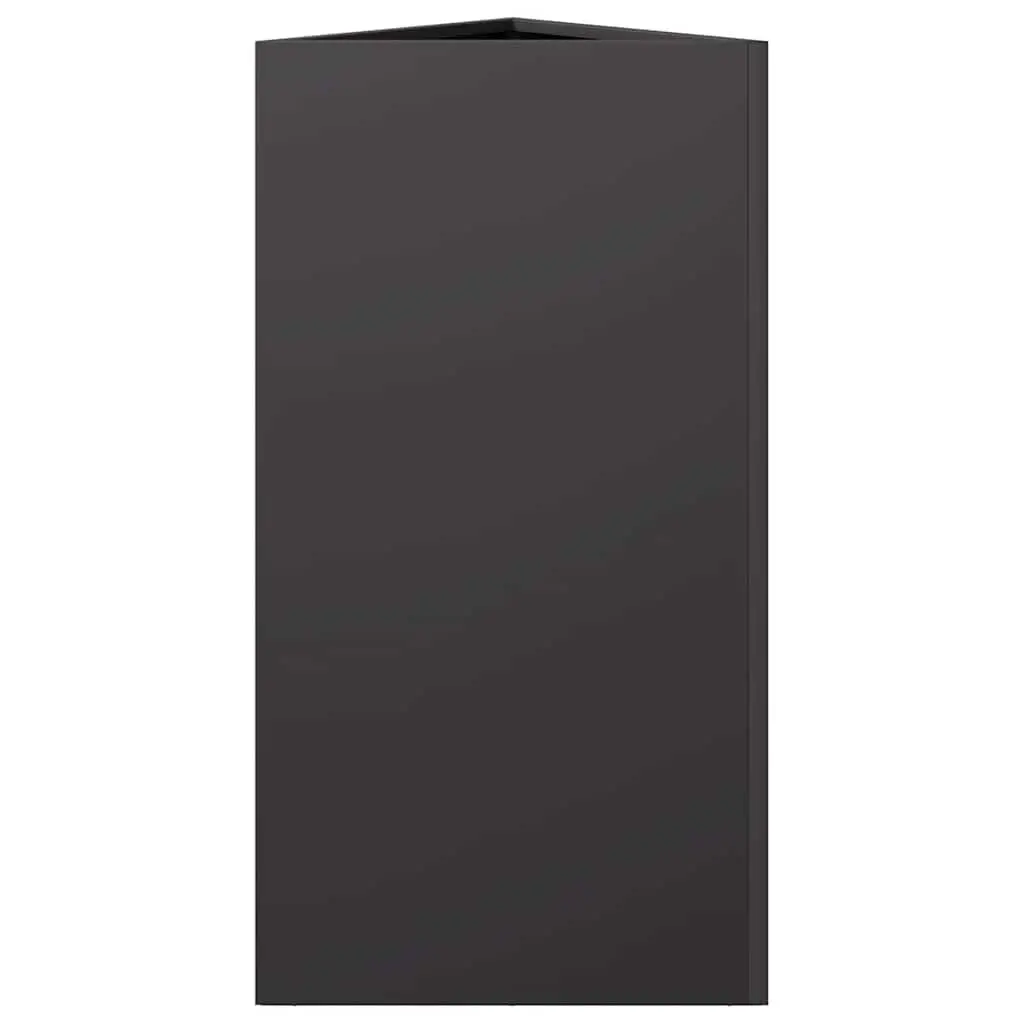 Garden Planter Steel Triangular 40x34.5x75cm Black Outdoor Pots Flowers Herbs