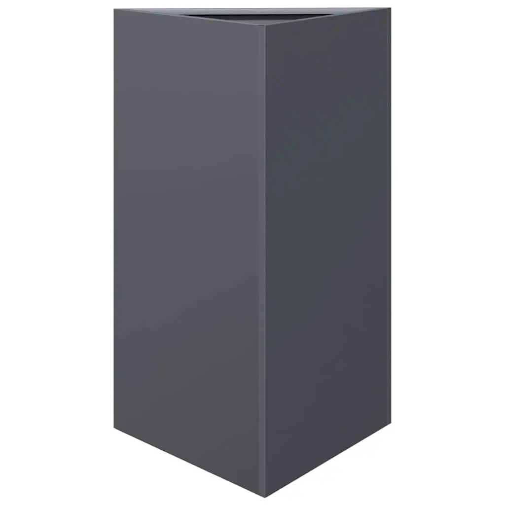 Garden Planter Steel Triangular 50x43x75cm Anthracite