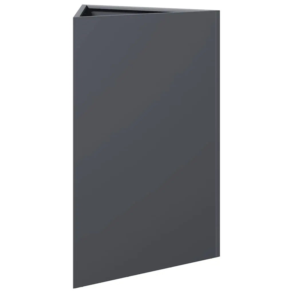 Garden Planter Steel Triangular 50x43x75cm Anthracite
