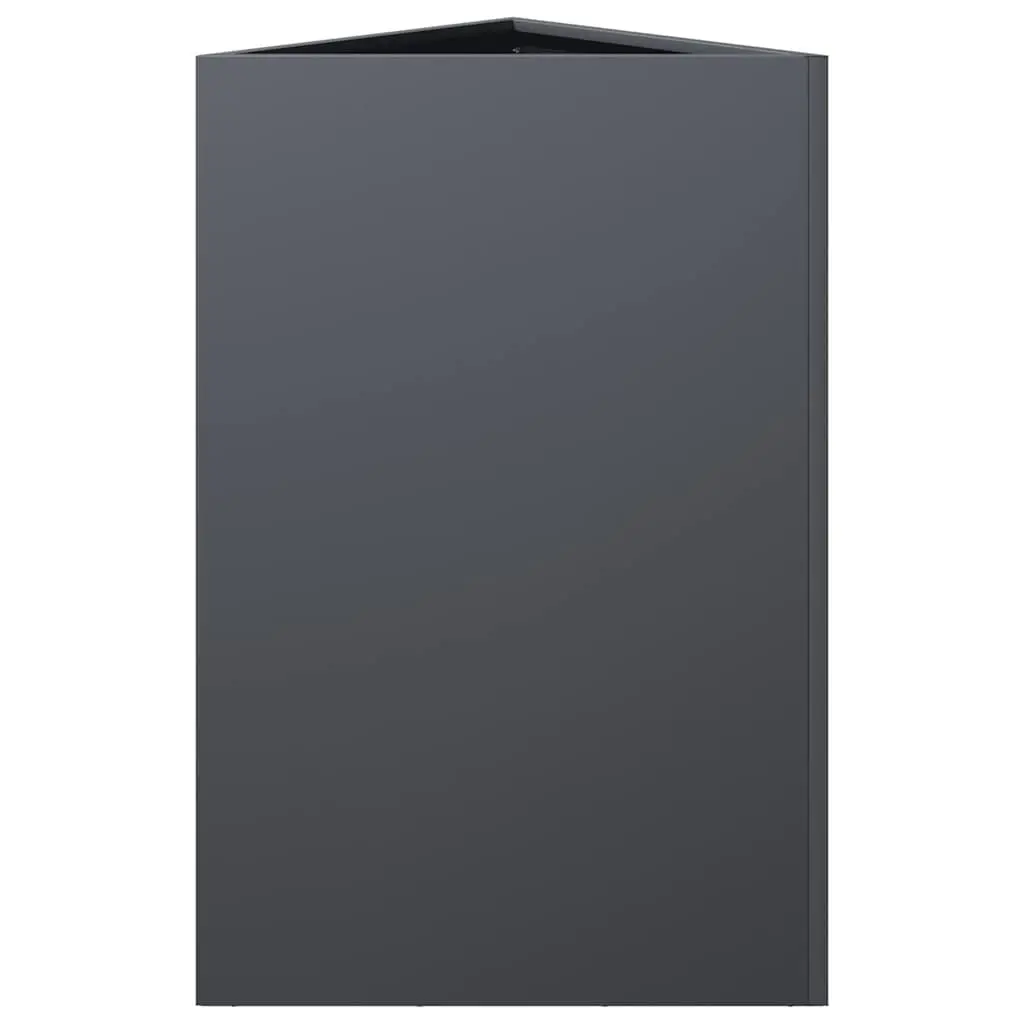 Garden Planter Steel Triangular 50x43x75cm Anthracite