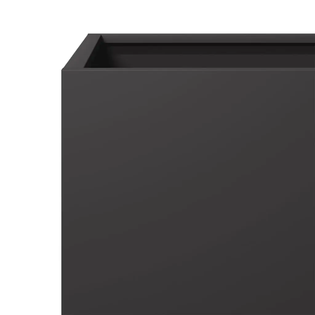 Garden Planters Steel 40x40x40 cm Black 2 Piece Outdoor Raised Beds Pots Decorative