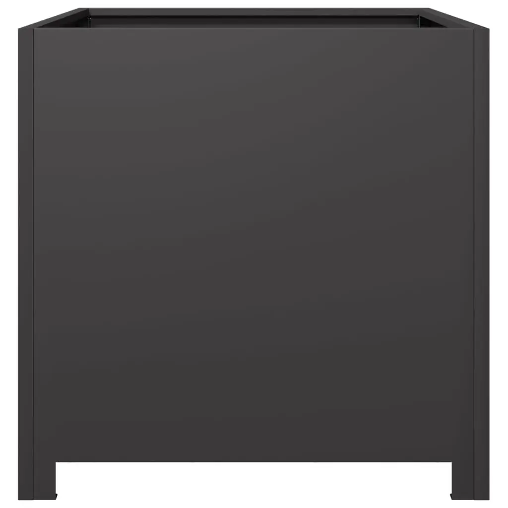 Black Steel Garden Planter Box for Various Spaces 50x50x50cm