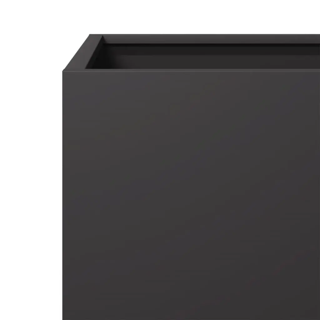 Black Steel Garden Planter Box for Various Spaces 50x50x50cm