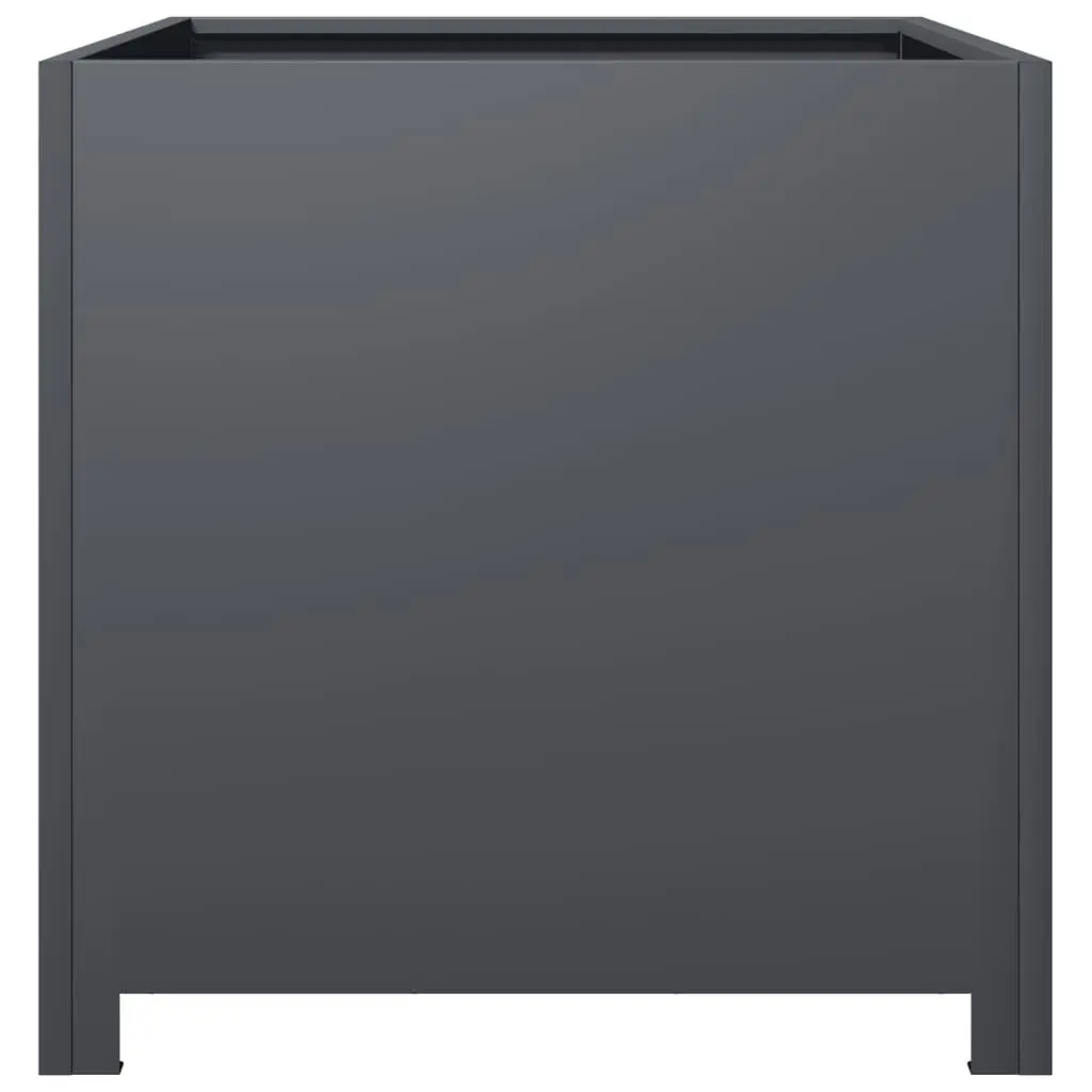 Steel Garden Planter Outdoor Anthracite 50x50x50cm Raised Bed for Plants and Vegetables