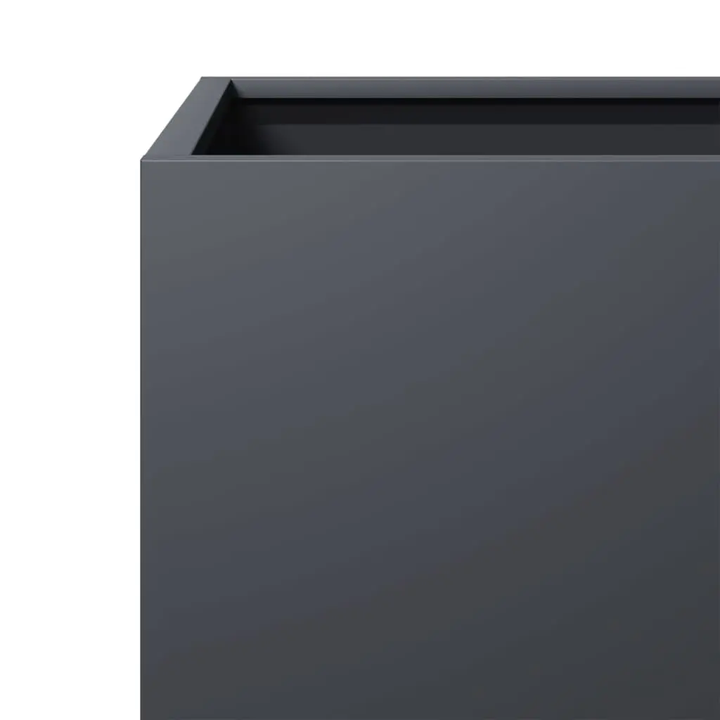 Steel Garden Planter Outdoor Anthracite 50x50x50cm Raised Bed for Plants and Vegetables
