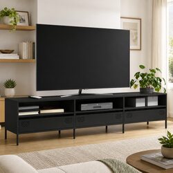 Versatile Black TV Cabinet Perfect for Any Room