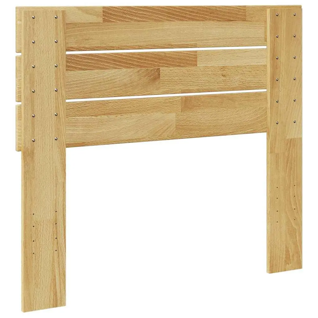 Solid Oak Wood Headboard 90cm Brown