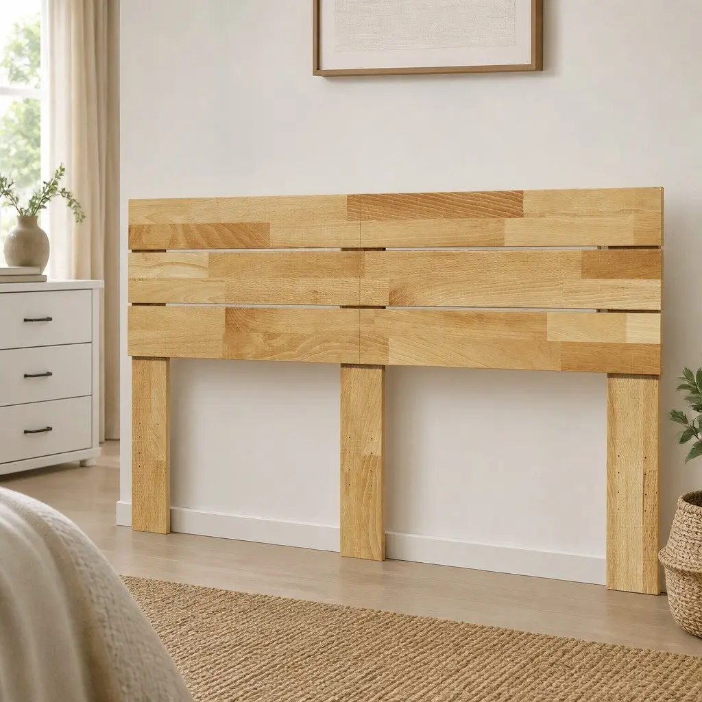 135 cm Solid Oak Brown Bed Headboard