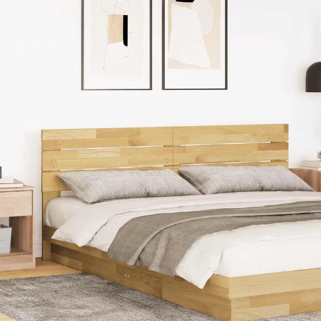Headboard Solid Wood Oak 180 cm Brown