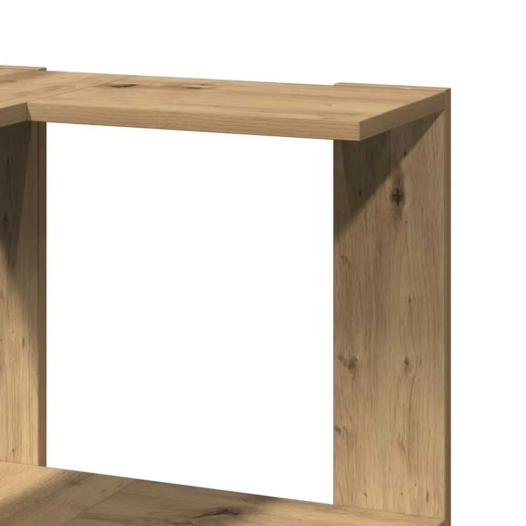 Corner Bookcase 5-Tier Brown Engineered Wood Shelving Unit 50x50x179cm