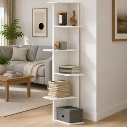 White Wall Corner Shelf for Various Uses