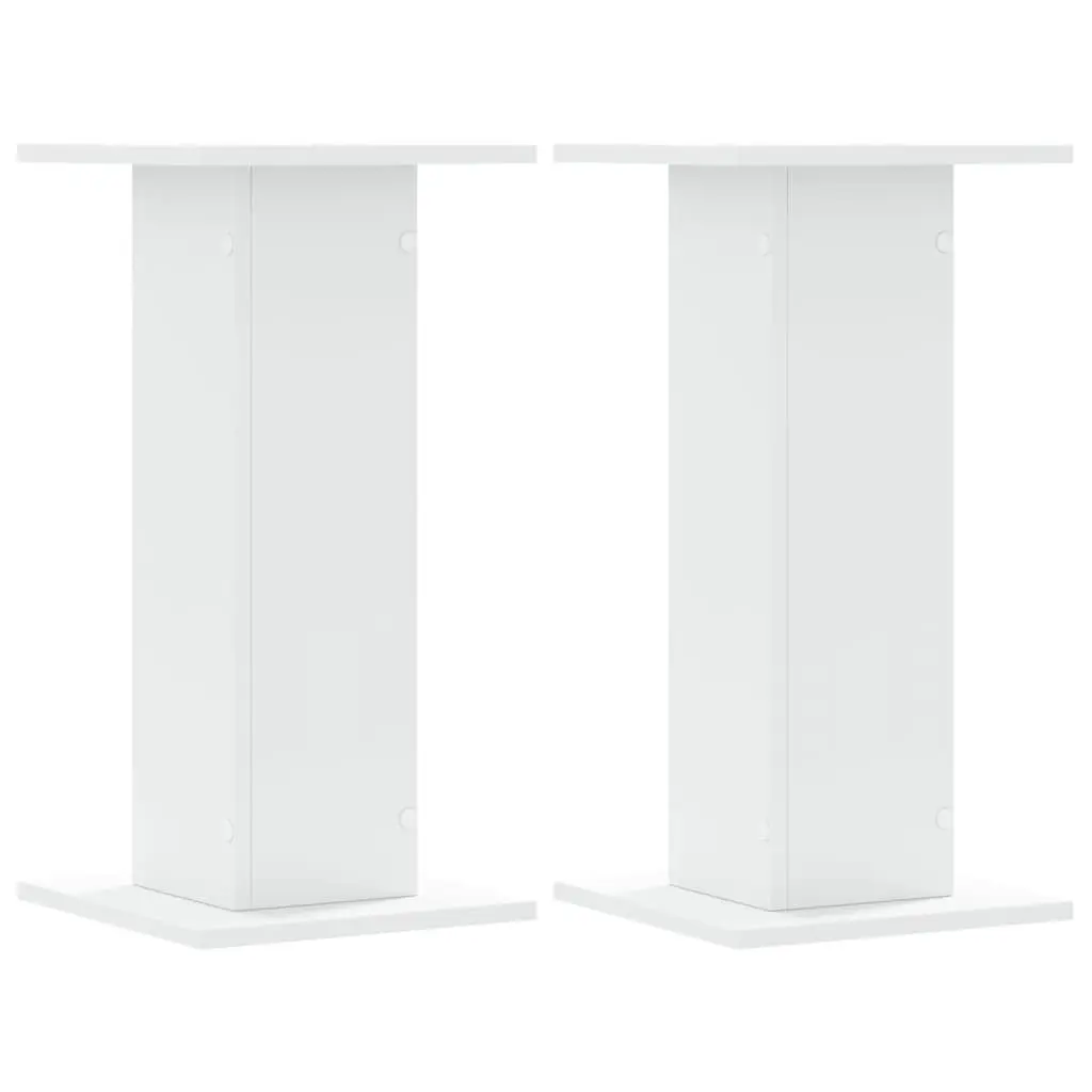 Speaker Stands Engineered Wood 30x30x60 cm White