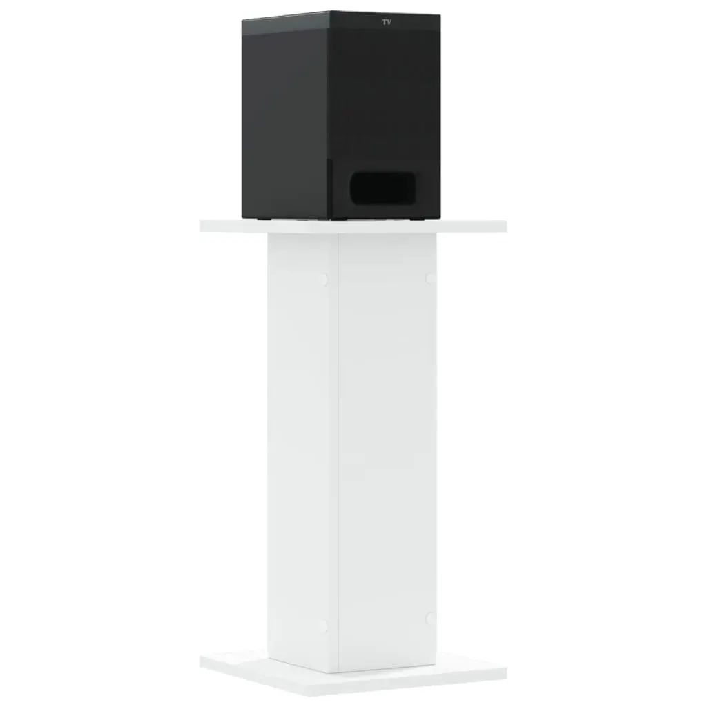 Speaker Stands Engineered Wood 30x30x60 cm White