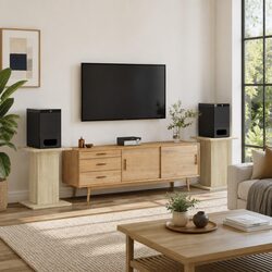 Versatile Speaker Stands 2 pcs 30x30x60 cm for Home Use