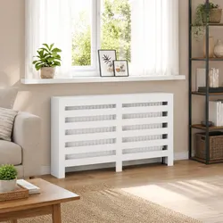Functional White Radiator Cover with Modern Style
