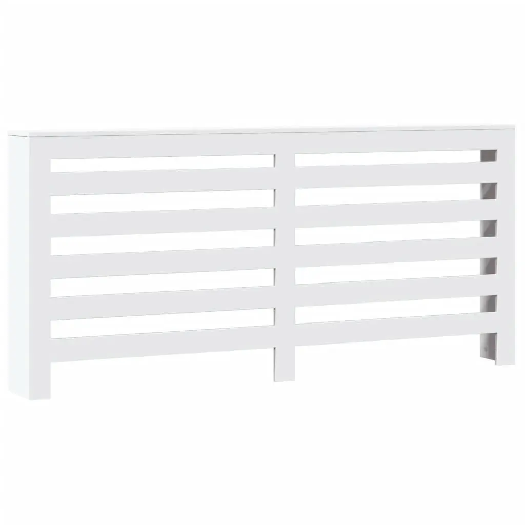 Radiator Cover White 175 x 20 x 82 cm Slatted Cabinet Living Room Shelf Heater