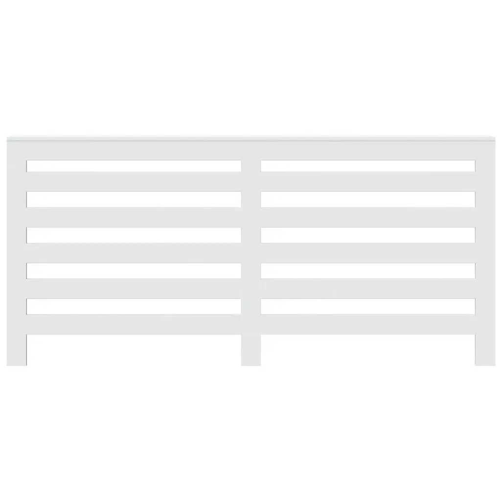 Radiator Cover White 175 x 20 x 82 cm Slatted Cabinet Living Room Shelf Heater