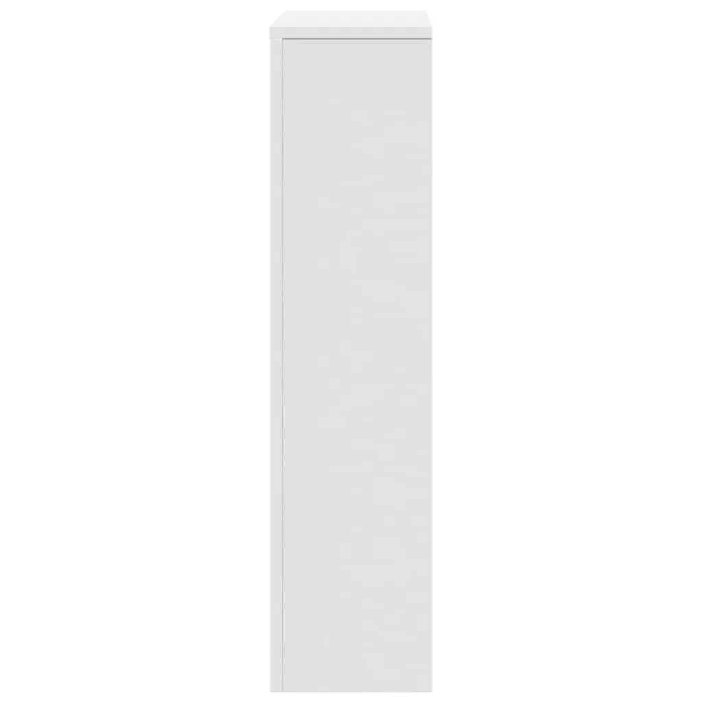 Radiator Cover White 78 x 20 x 82 cm Slatted Cabinet Living Room Shelf Heater