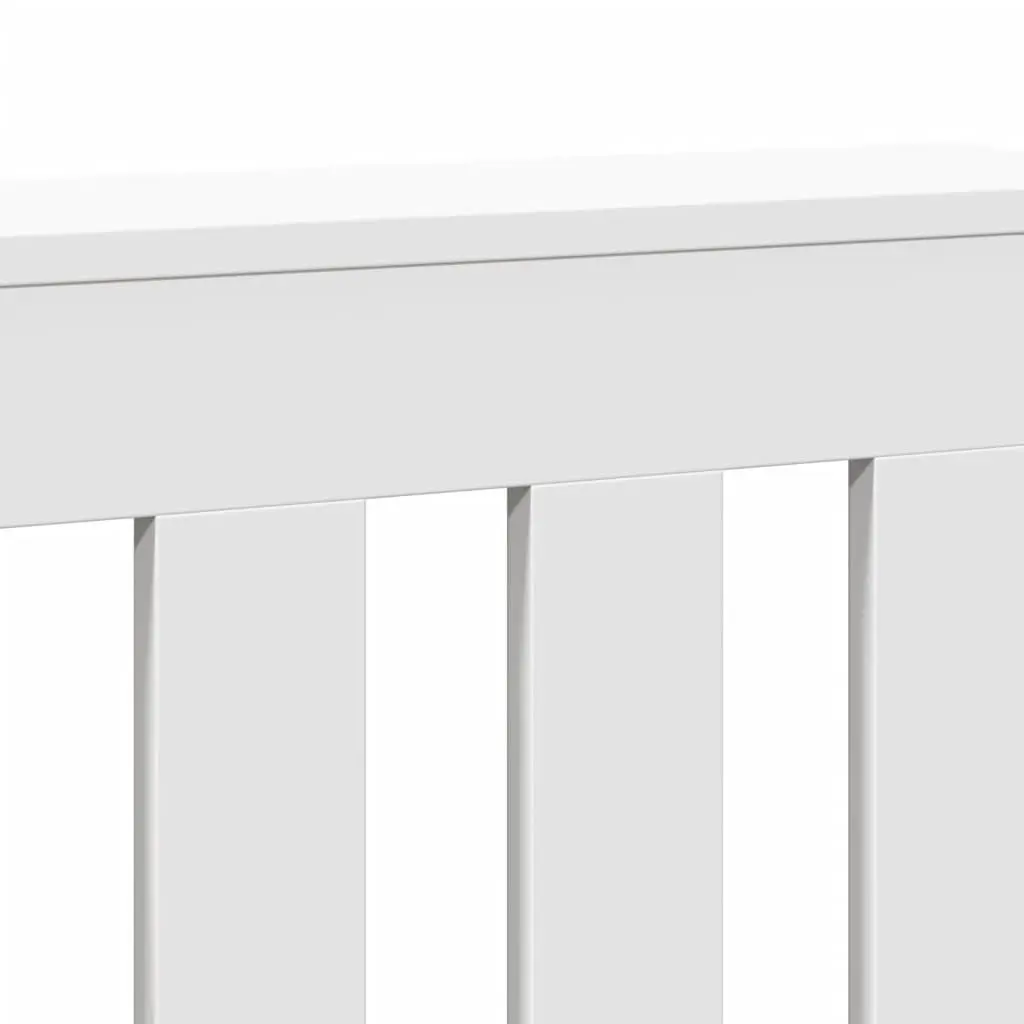 Radiator Cover White 78 x 20 x 82 cm Slatted Cabinet Living Room Shelf Heater