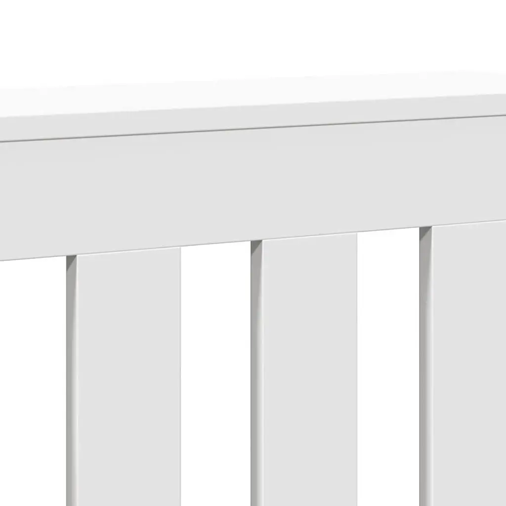 Radiator Cover White 149 x 20 x 82 cm Slatted Cabinet with Shelf Living Room