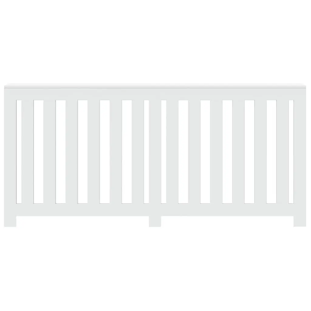 White Radiator Cover 175x20x82cm with Slats