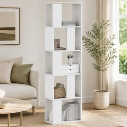 Versatile 5-Tier Bookcase for Home and Office Use