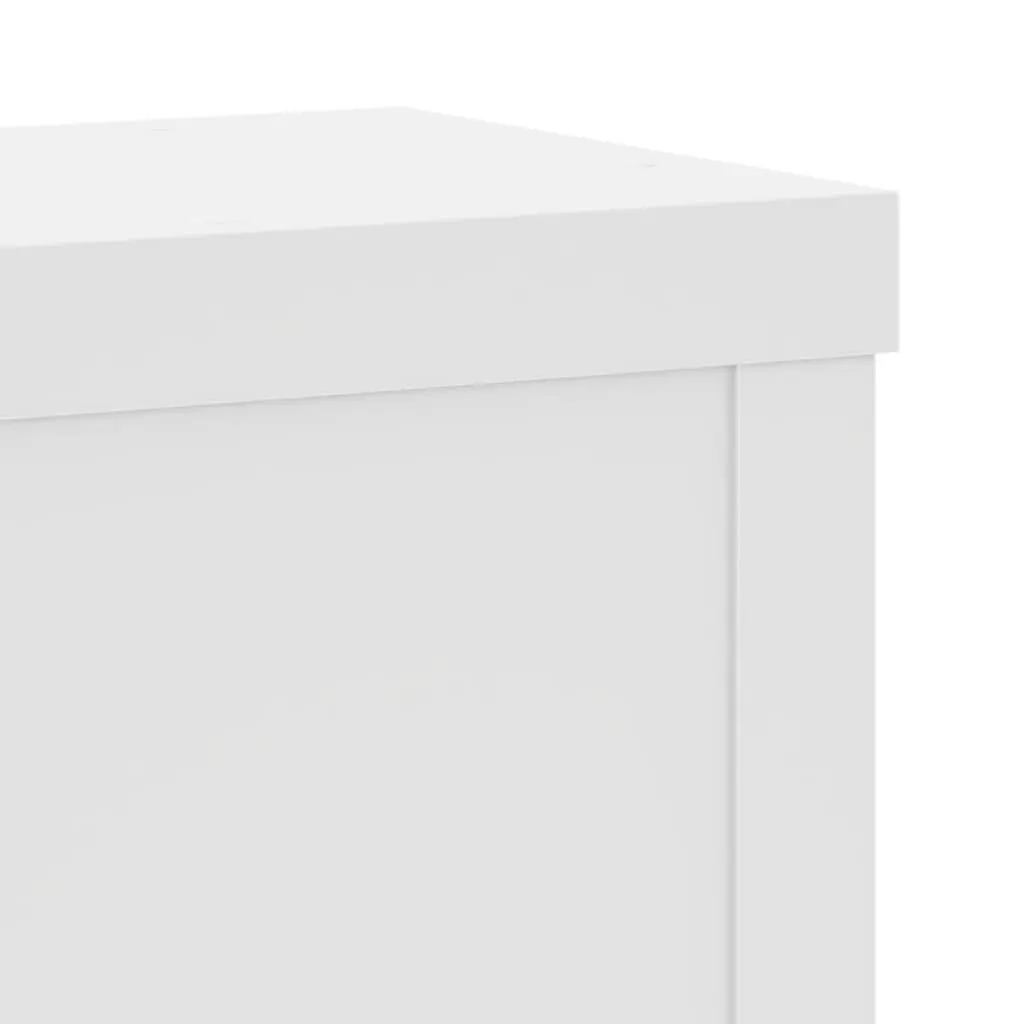 Plant Stands Engineered Wood White 10cm x 10cm x 18cm Modern Minimalist 2 Piece Set
