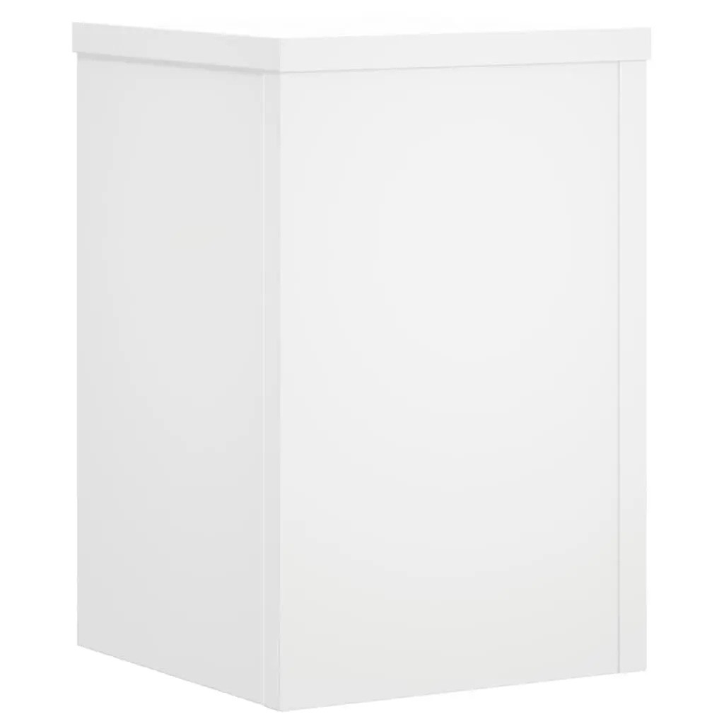 White Plant Stands 25x25x35cm Engineered Wood Minimalist Display 2 Piece Set