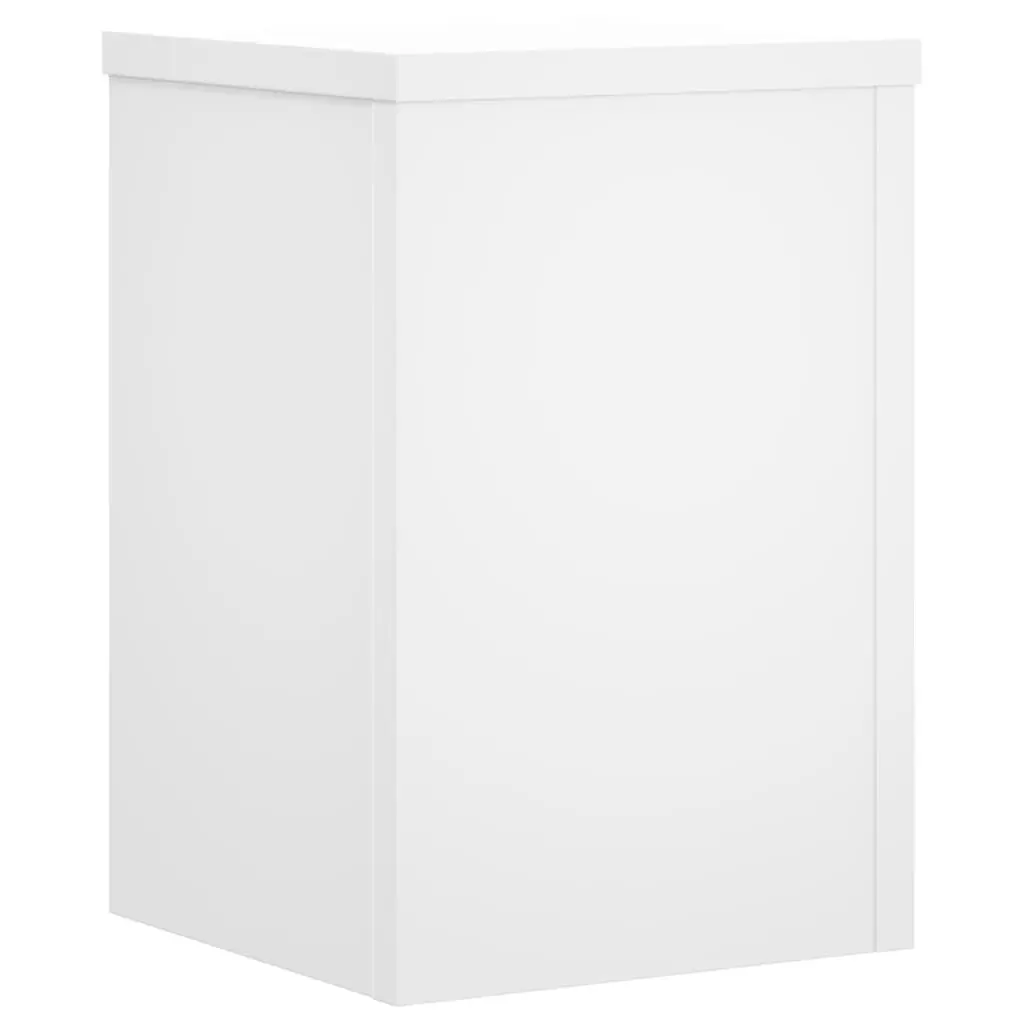White Plant Stands 25x25x35cm Engineered Wood Minimalist Display 2 Piece Set