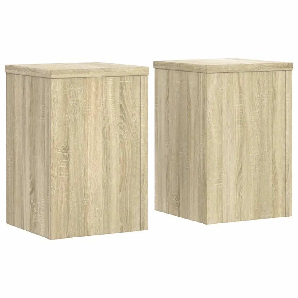 Plant Stands Engineered Wood Sonoma Oak 25x25x35 cm 2 Pieces Flower Pot Display