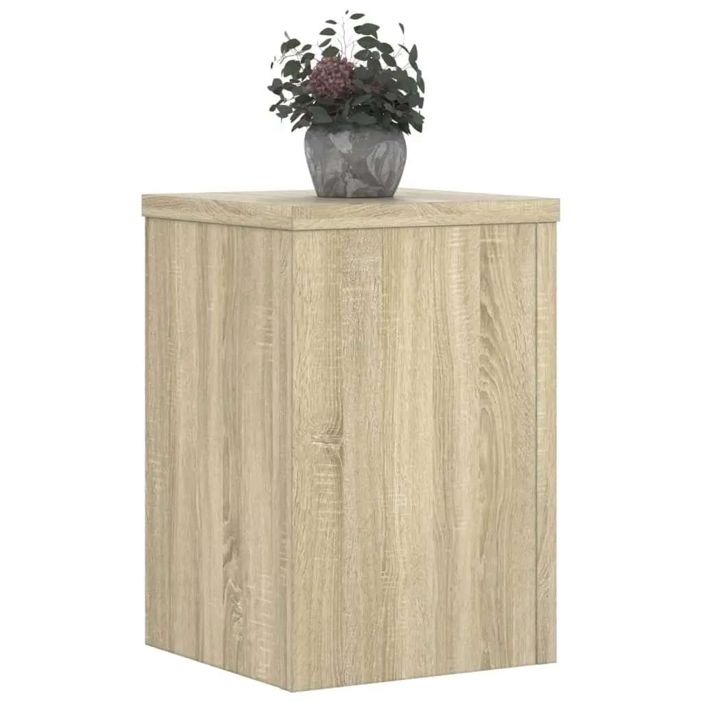 Plant Stands Engineered Wood Sonoma Oak 25x25x35 cm 2 Pieces Flower Pot Display