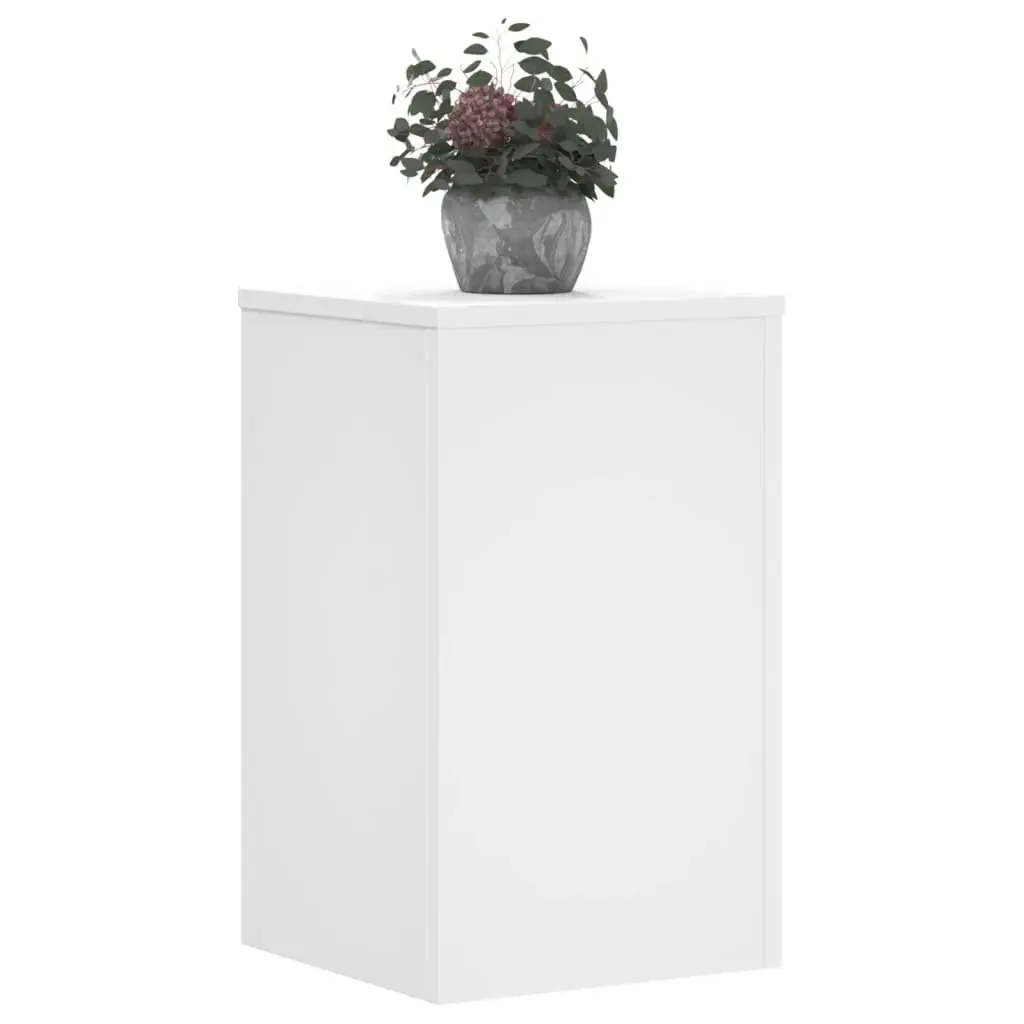 Plant Stands Engineered Wood White 30x30x50cm 2 Pieces Indoor Display for Plants and Decor