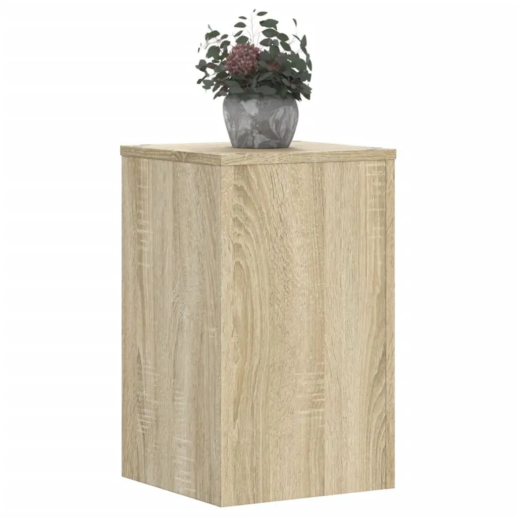 Plant Stands Engineered Wood 30x30x50cm Brown Sonoma Oak Set of 2 Flower Pot Display