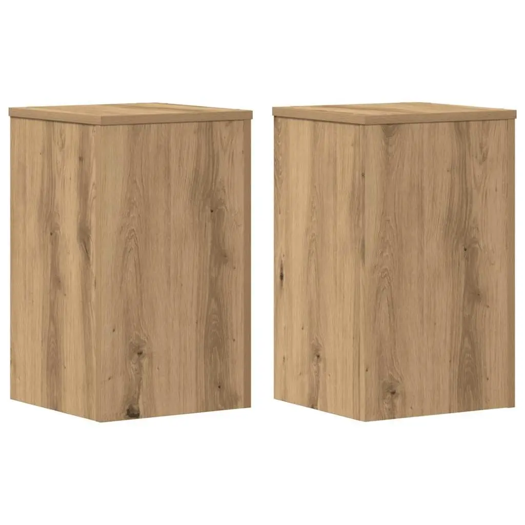 Plant Stand 30x30x50 cm Engineered Wood Brown 2 Piece Flower Display Holder