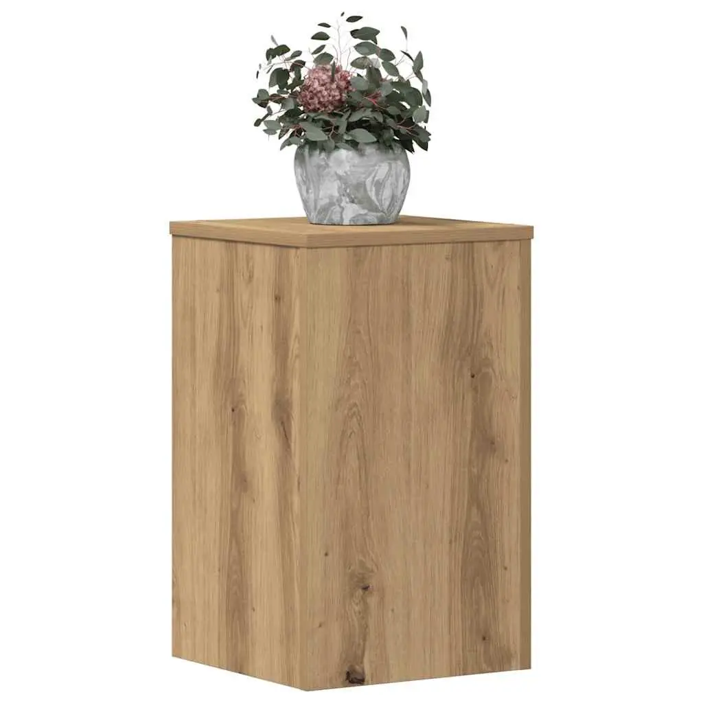 Plant Stand 30x30x50 cm Engineered Wood Brown 2 Piece Flower Display Holder
