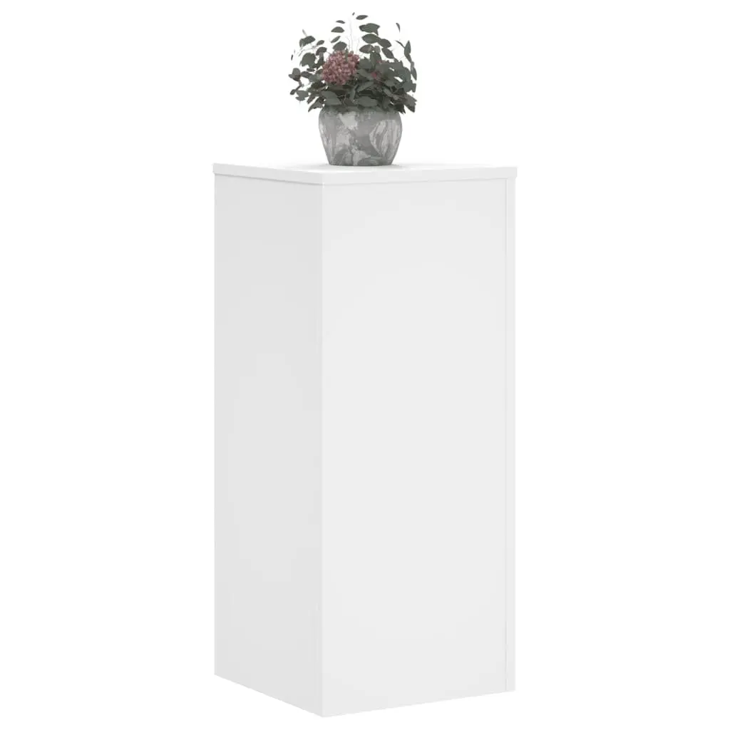 Indoor Plant Stand Engineered Wood White 30x30x70 cm Durable Flower Pot Display 2 Piece