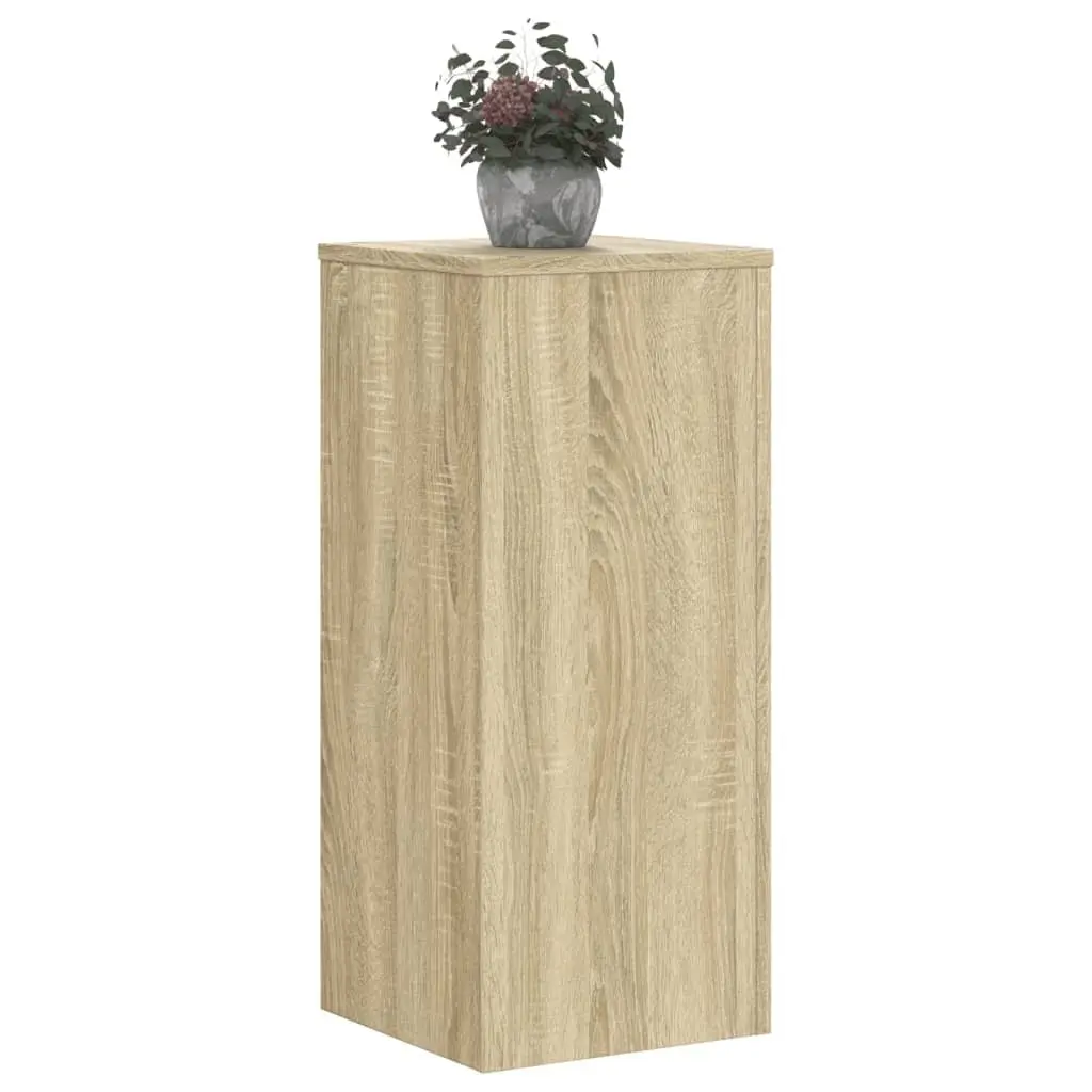 Plant Stands Engineered Wood 30x30x70 cm Brown 2 Piece Flower Display Holder