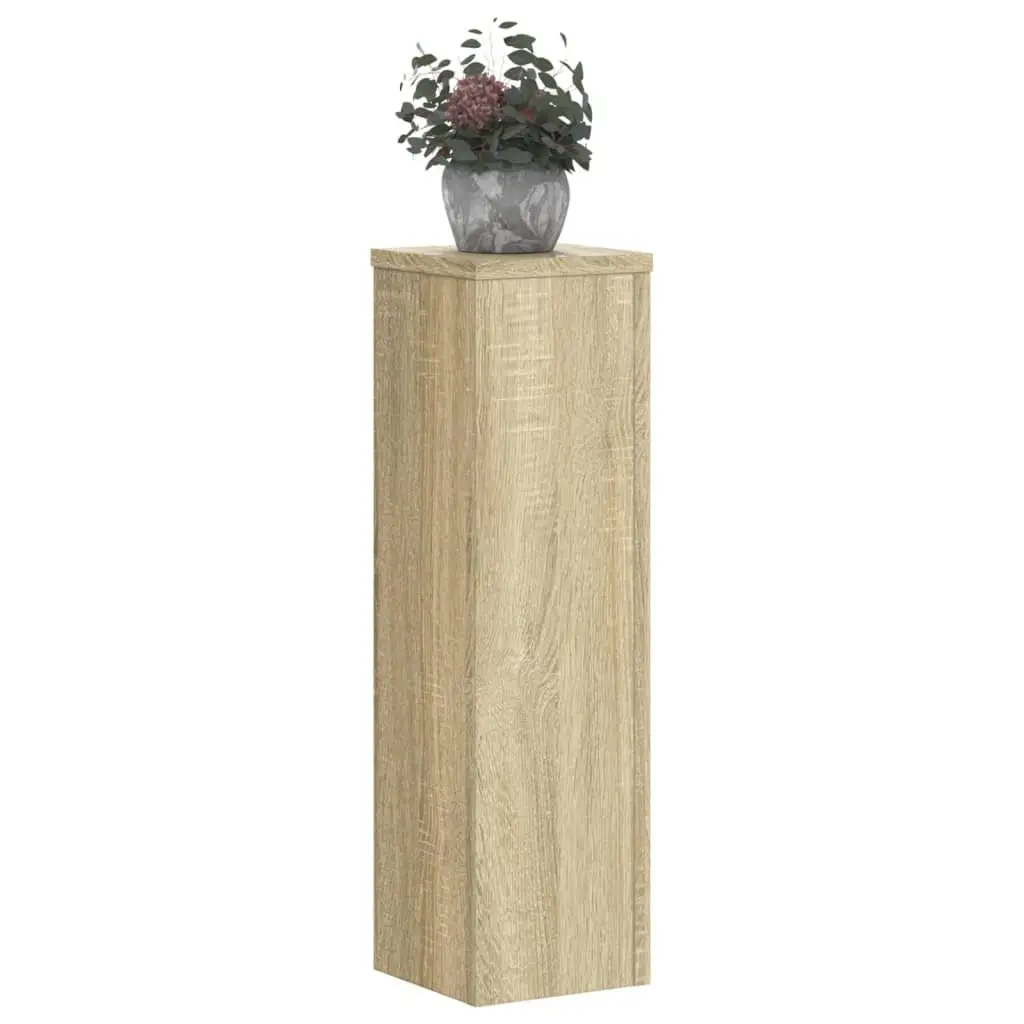 Plant Stands Engineered Wood 17x17x60 cm 2 Pieces Sonoma Oak Flower Display