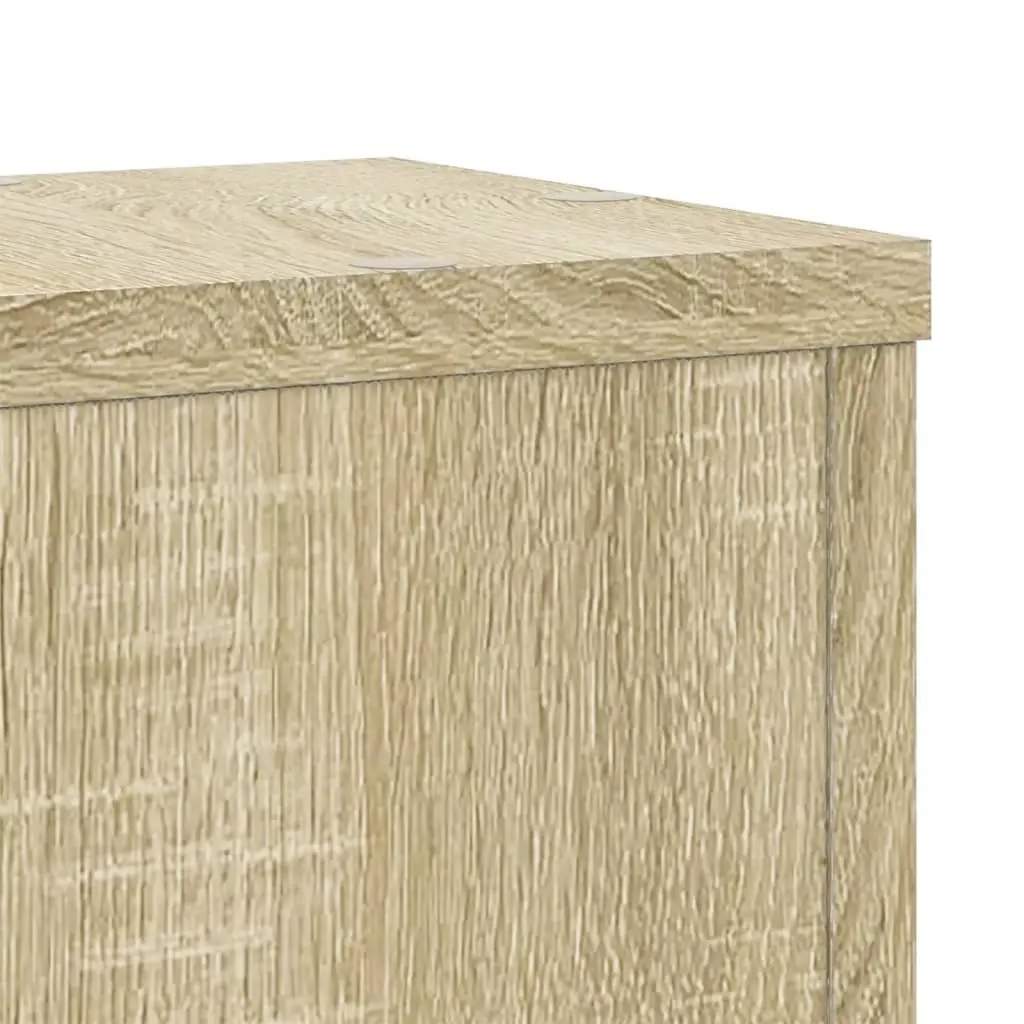 Plant Stands Engineered Wood 17x17x60 cm 2 Pieces Sonoma Oak Flower Display