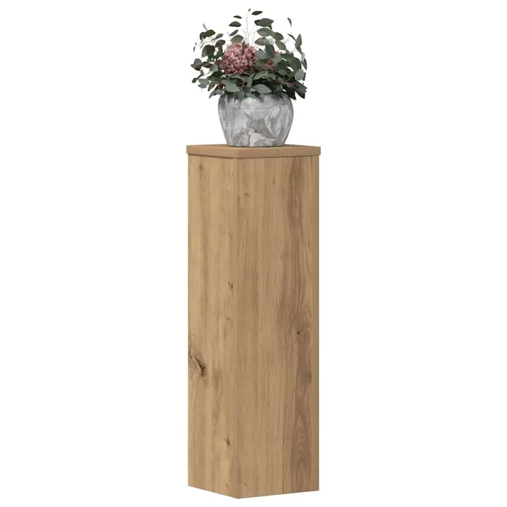 Plant Stands Brown Engineered Wood 17x17x60 cm Display Set of 2