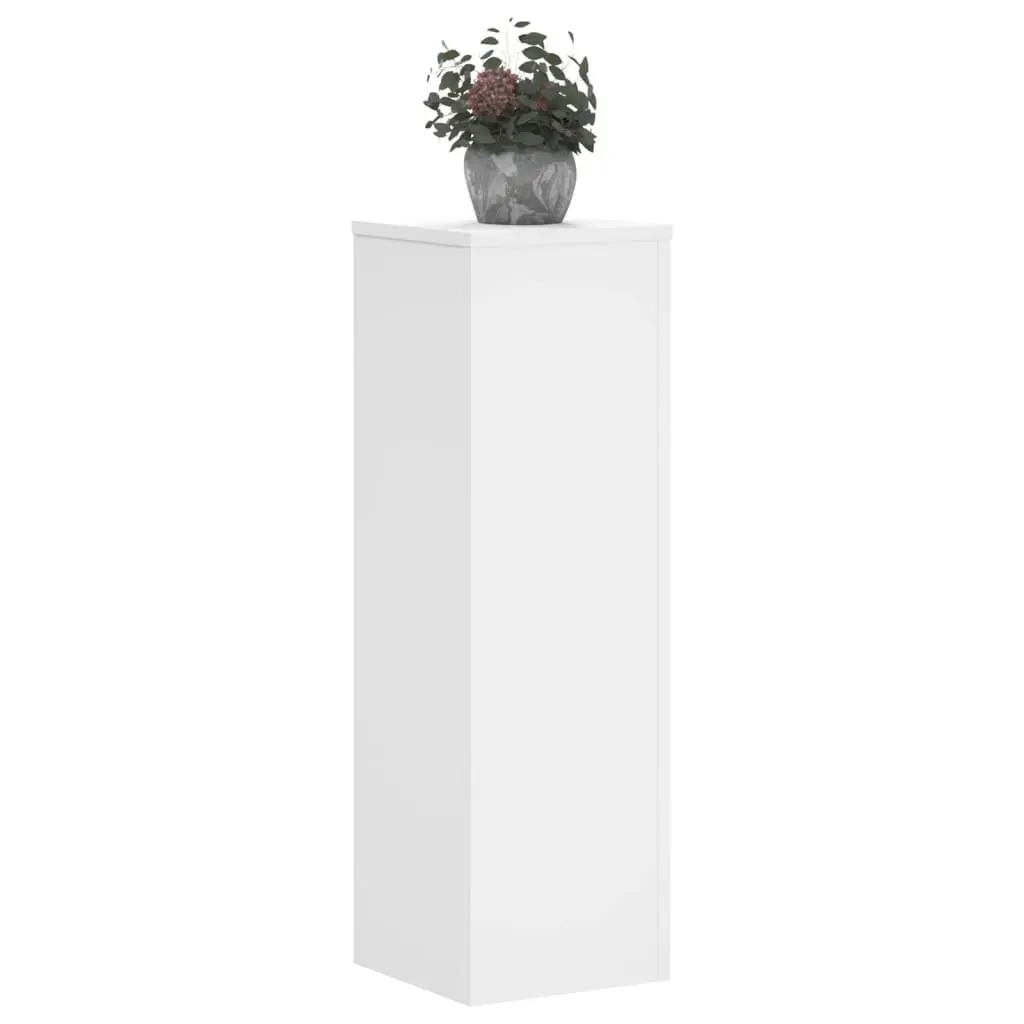 Plant Stands Engineered Wood 25x25x80 cm White 2 Piece